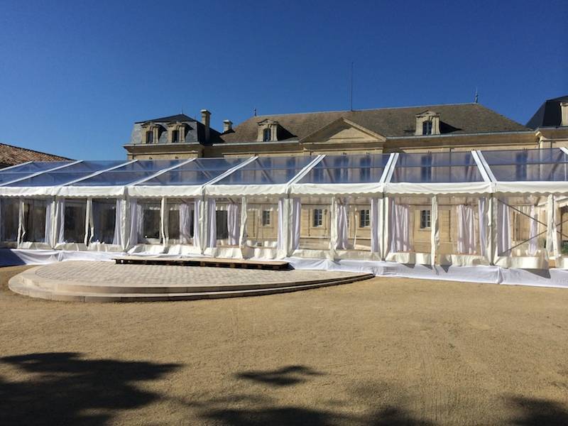 Tente cristal grande surface pour mariage